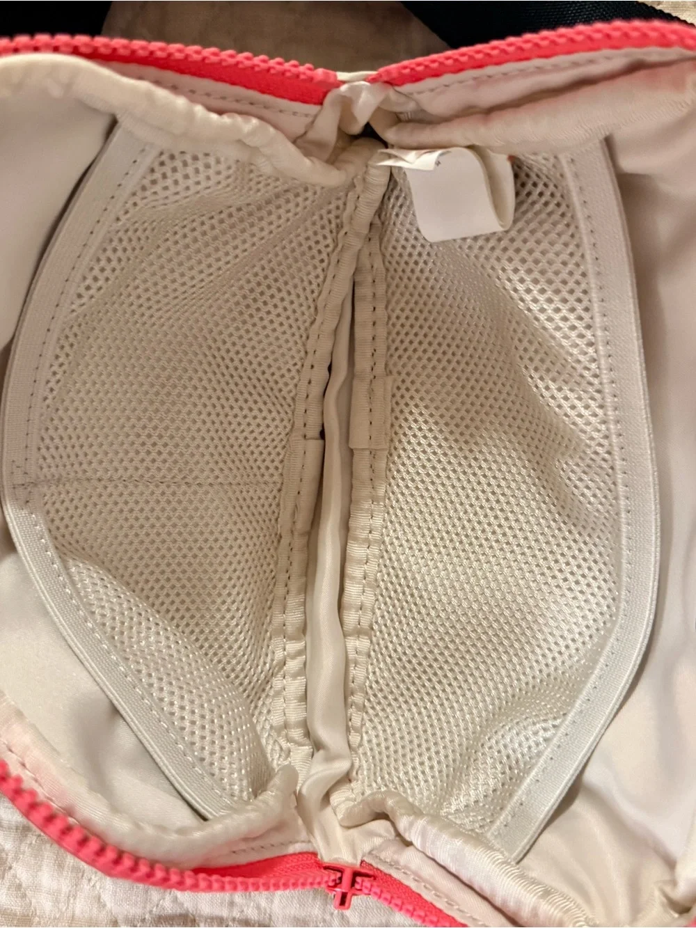 lululemon athletica Cream and Coral Crossbody Belt Bag